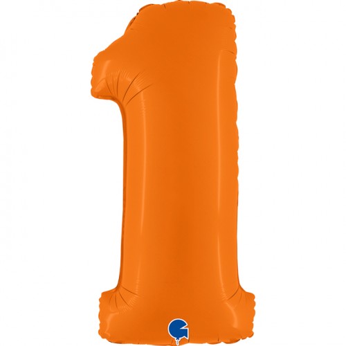 Folieballon cijfer 0 t/m 9 XXL (102cm) - Warm Oranje